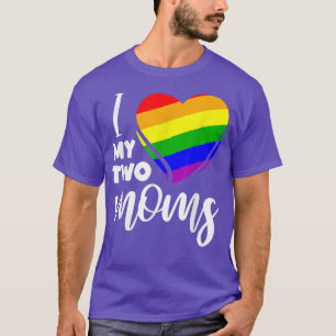 Camiseta Eu adoro o meu orgulho LGBT lésbico das minhas dua