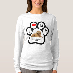 Camiseta Eu adoro o meu Ouro Retriever Puppy T-Shirt