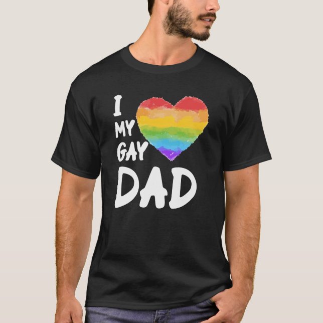 Camiseta Eu adoro o meu Pai Gay LGBT (Frente)