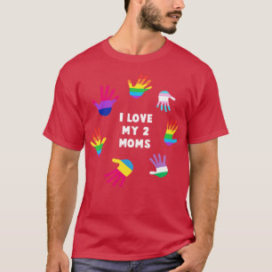 Camiseta Eu adoro o meu suporte LGBT para Tee Orgulho gay L