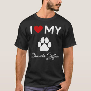 Camiseta Eu adoro o meu texto personalizado para o cão de B