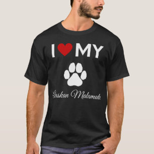 Camiseta Eu adoro o meu texto personalizado para o cão Mala