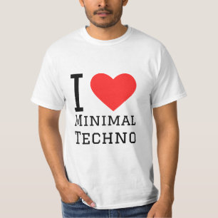 Camiseta Eu adoro o mínimo de tecno