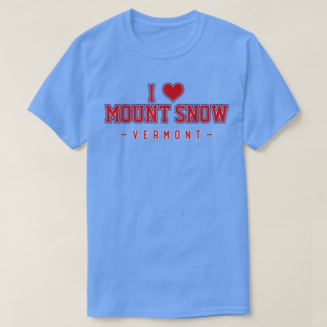 Camiseta Eu Adoro O Monte Snow Vermont (Frente do Design)