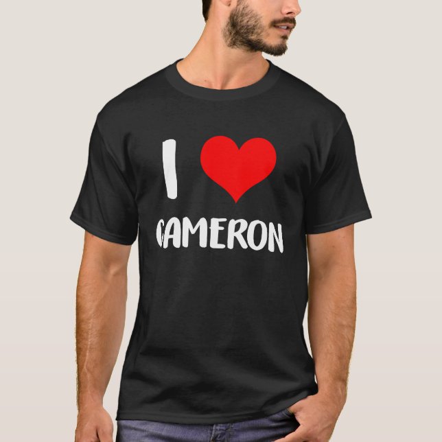 Camiseta Eu adoro o namorados da CAMERON, desculpe senhoras (Frente)
