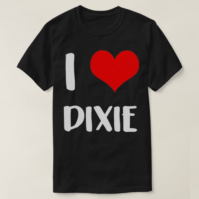Camiseta Eu adoro o namorados DIXIE lamentando as senhoras  (Frente do Design)
