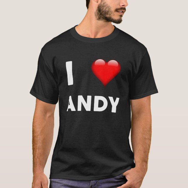 Camiseta Eu adoro o nome ANDY (Frente)