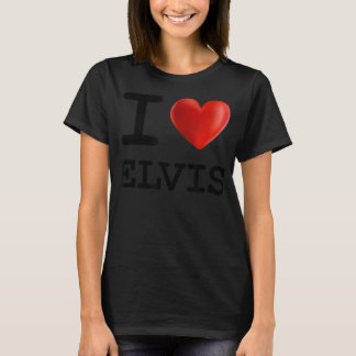 Camiseta Eu adoro o nome cardíaco do ELVIS T Gift