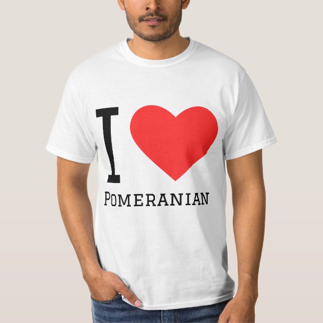 Camiseta Eu adoro o Pomeraniano (Frente)