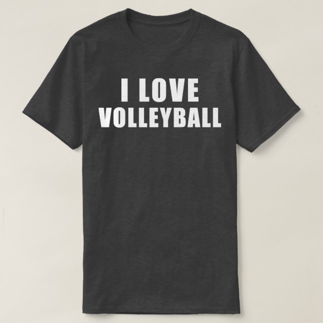 Camiseta Eu adoro o Presente de Esportes de Voleibol (Frente do Design)