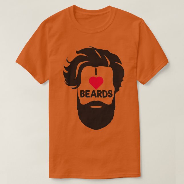 Camiseta Eu adoro o presente do Beard Lover (Frente do Design)