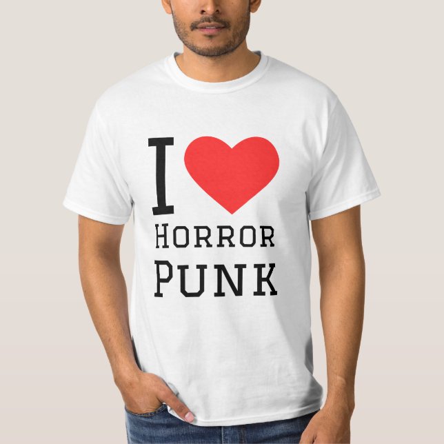 Camiseta Eu adoro o punk horror (Frente)