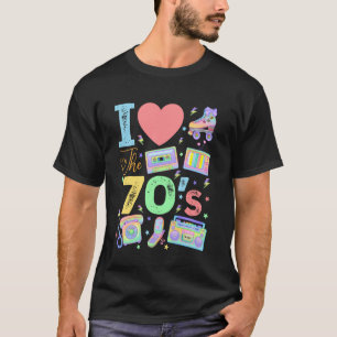Camiseta Eu adoro o relatório de Anos setenta de estilo Vin