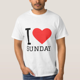 Camiseta Eu adoro o Sunday Square Sticker