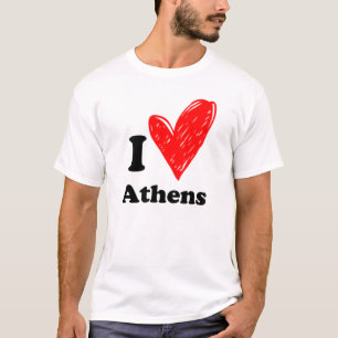 Camiseta Eu adoro o T-Shirt de Atenas