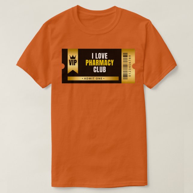 Camiseta Eu adoro o título 1 do Clube de Farmácia (Frente do Design)
