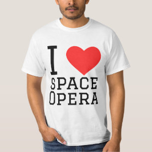 Camiseta Eu adoro ópera espacial