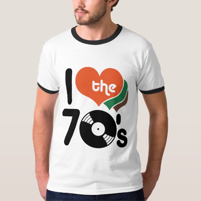 Camiseta Eu adoro os anos 70 (Frente)
