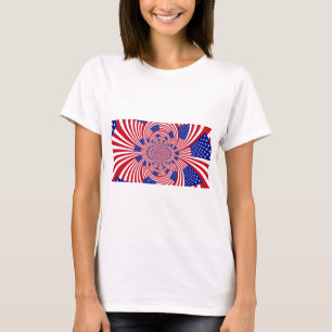 Camiseta Eu adoro os Estados Unidos da América Flag Design