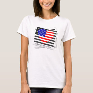 Camiseta Eu adoro os Estados Unidos - T-shirts venenosas