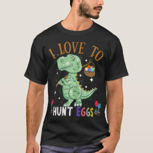 Camiseta Eu Adoro Ovos, Dinossauro Páscoa Para Re Cinema