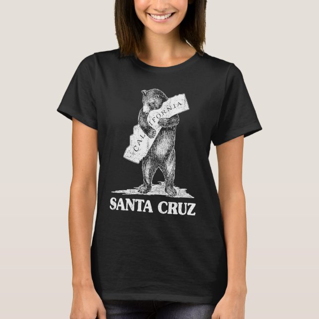 Camiseta Eu Adoro Papais noeis Cruz Urso da Califórnia Abra (Frente)