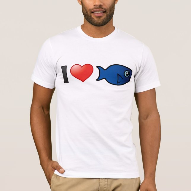 Camiseta Eu Adoro Parrotfish Azul (Frente)