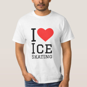 Camiseta Eu adoro patinação no gelo