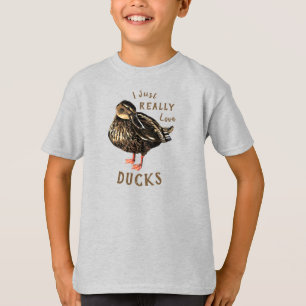 Camiseta Eu Adoro Patos Crianças T-Shirt