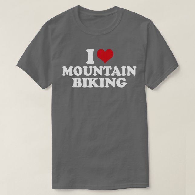 Camiseta Eu adoro pedágio de montanha Descida MTB1 (Frente do Design)