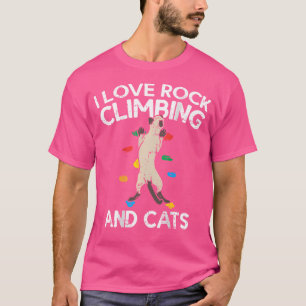 Camiseta Eu Adoro Pedra Escalando Gatos (Nas Costas)