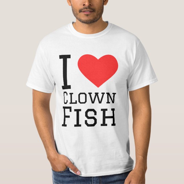Camiseta Eu adoro peixe palhaço (Frente)