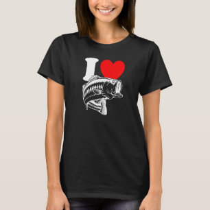 Camiseta Eu Adoro Peixes Fofo Eu Amo Pescar Pesca de Robal