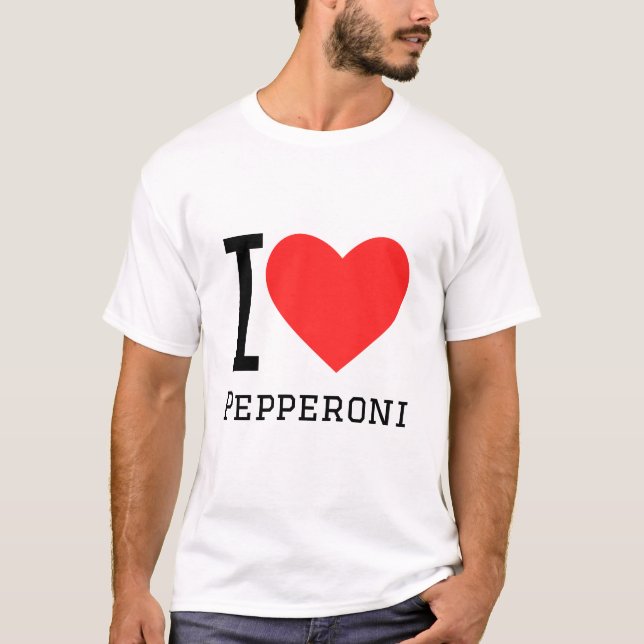 Camiseta Eu adoro pepperoni (Frente)
