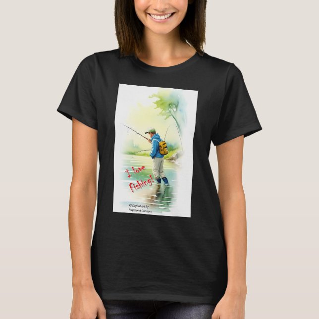 Camiseta Eu adoro pescar (Frente)