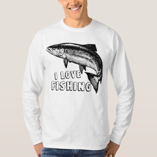 Camiseta Eu Adoro Pescar Peixe Grande (Frente)