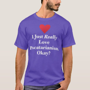 Camiseta Eu Adoro Pescatarianismo, Ok Vegetal Divertido