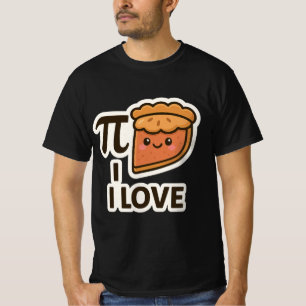Camiseta Eu adoro Pi Sticker - Design de Teto e Pie Pun