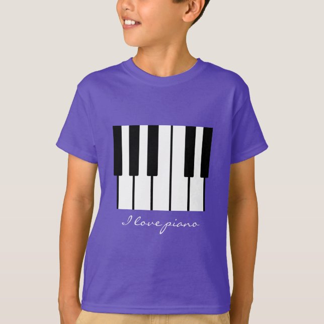 Camiseta Eu adoro piano (Frente)