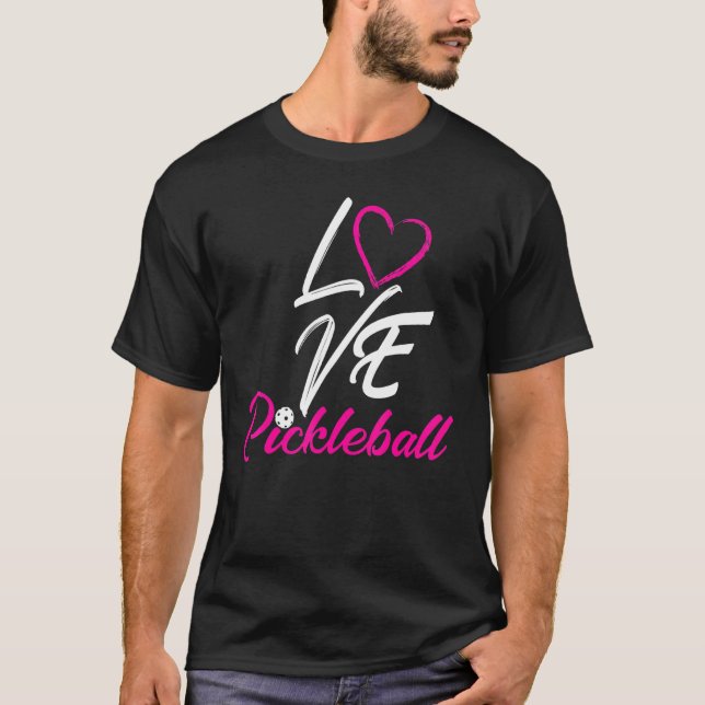 Camiseta Eu Adoro Pickleball Com Esportes De Paddle Para Me (Frente)