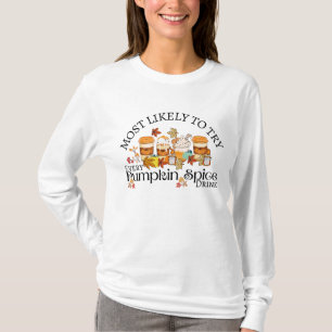 Camiseta Eu adoro picuinhas de abóbora bebem a manga longa