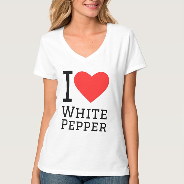 Camiseta Eu adoro pimenta branca (Frente)