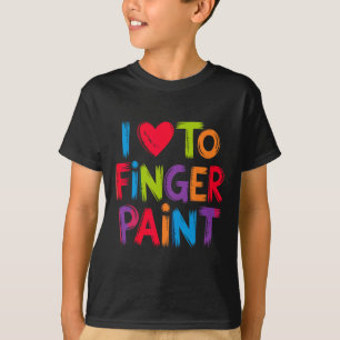 Camiseta Eu Adoro Pintar Com Os Dedos Eu Estou Pintando Cas