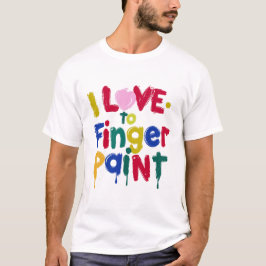 Camiseta Eu adoro pintar dedo