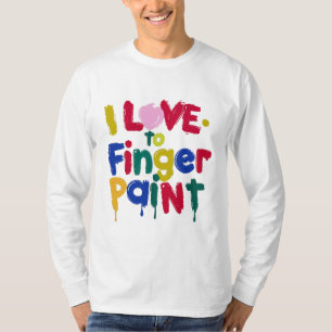 Camiseta Eu adoro pintar dedo