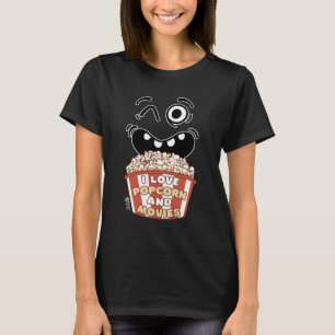 Camiseta Eu adoro pipoca e filmes mulheres negras