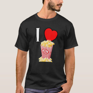 Camiseta Eu adoro pipoca pipoca sna favorito