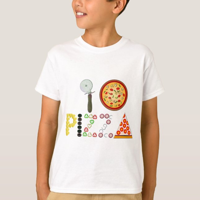 Camiseta Eu Adoro Pizza (Frente)