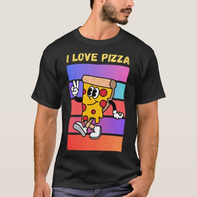 Camiseta Eu adoro pizza. (Frente)