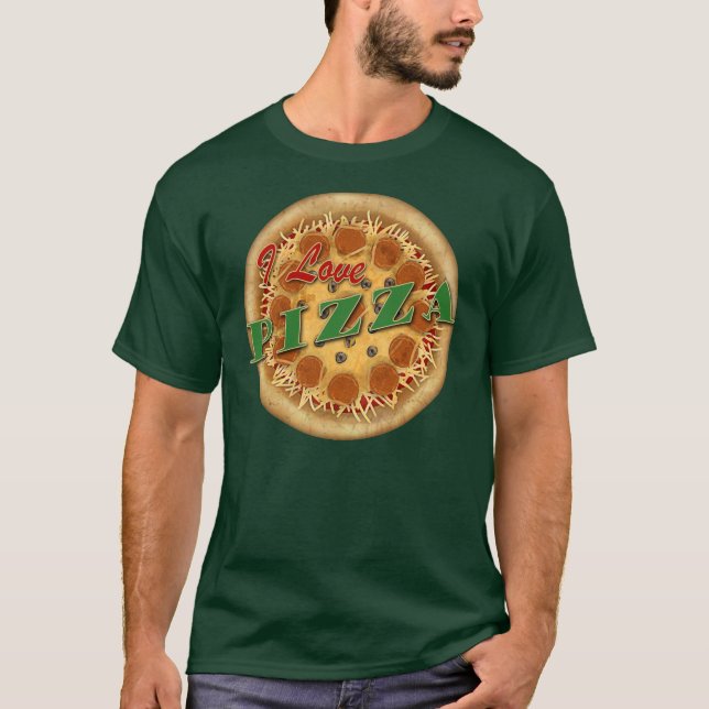 Camiseta Eu Adoro Pizza (Frente)